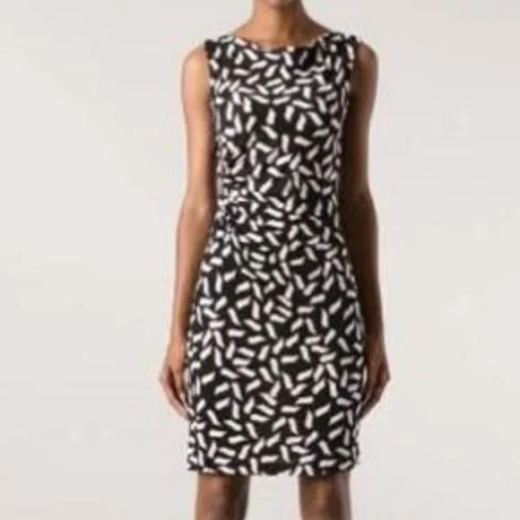 DVF Diane Von Furstenberg GLASMARY Silk Jersey Draped Dress Snake Flutter - Picture 1 of 14